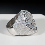 Pass Diamond Tester Iced Out Moissanite Cross Ring