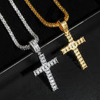 Luxury Hip Hop Diamond Cross Pendant