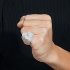 Popular Iced Out Mens Moissanite Cross Ring