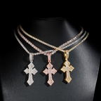Hot Sale Baguette Moissanite Cross Pendant