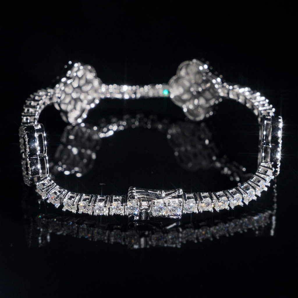 Four Leaf Clover 3MM Tennis Bracelet