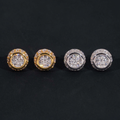 6.5mm Center Stone Bezel Setting Moissanite Earrings