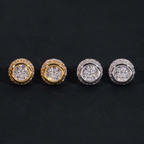 6.5mm Center Stone Bezel Setting Moissanite Earrings