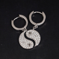 Tai Ji Moissanite Hoop Earrings