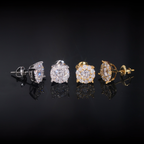 Iced Out Screw Back Moissanite Earrings