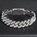 15mm width brass zircon miami cuban bracelet cuban chain