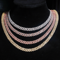 8mm Two Rows Moissanite Cuban Link Chain