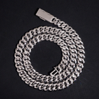10MM 3 Rows Moissanite Cuban Link Bracelet