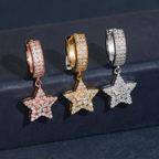 Fashion Star Moissanite Hoop Earrings