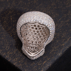 ZUANFA Iced Out Moissanite Cross Ring