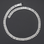 Baguette Diamond Luxury 10MM Moissanite Tennis Necklace