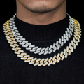 Heavy Solid 18k Gold Plated 19mm Miami Diamond Cuban Link Chain