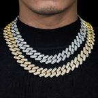Heavy Solid 18k Gold Plated 19mm Miami Diamond Cuban Link Chain
