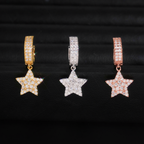 Fashion Star Moissanite Hoop Earrings