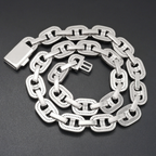 Baguette Diamond 15mm Moissanite Cuban Link Chain