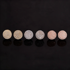 Hip Hop Iced Out Round Moissanite Earrings
