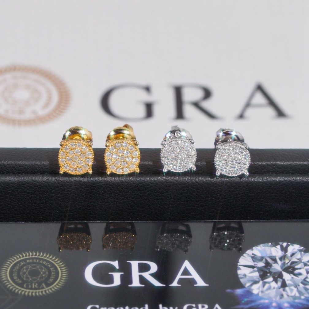 ZUANFA JEWELRY Moissanite Screw Back Stud Earrings
