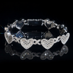 Two Tone Heart 14MM Moissanite Cuban Link Chain