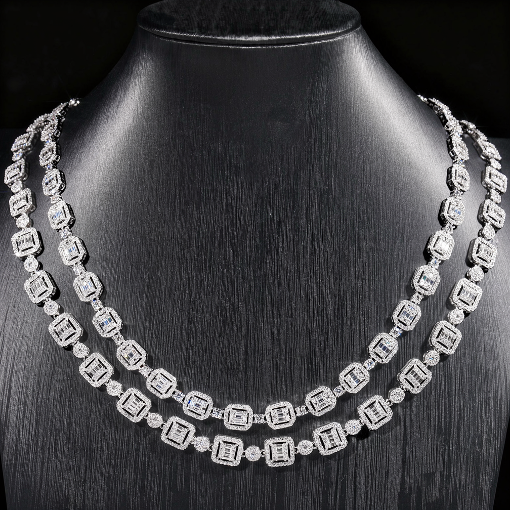 Iced Out Jewelry GRA Certified Moissanite Diamond 8MM Cuban Link Chain
