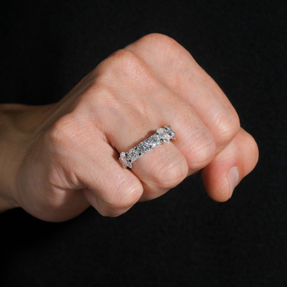 Classic 925 Silver Moissanite Women Wedding Ring
