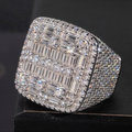 Square Hip Hop Mens Moissanite Ring