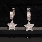 Fashion Star Moissanite Hoop Earrings