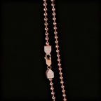 Moissanite Lock 3mm Bead Chain Necklace