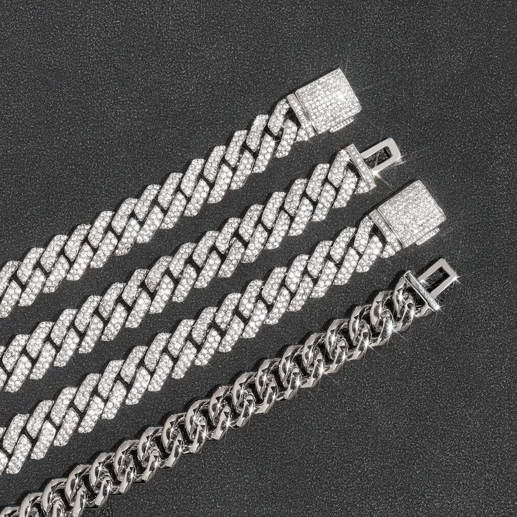 Wholesale Price Luxury 10mm CZ Diamond Cuban Link Chain