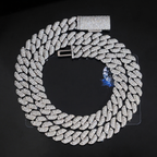 ZUANFA 10MM 3 Rows Moissanite Cuban Link Chain