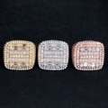 Square Hip Hop Mens Moissanite Ring