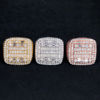 Square Hip Hop Mens Moissanite Ring