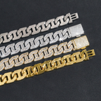 Top Quality Luxury Design 17mm Hip Hop Mens Cuban Link Chain Necklace