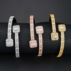 Fashion Jewelry Iced Out Popular Bracelets Bangles Real 925 Silver Moissanite Bracelet