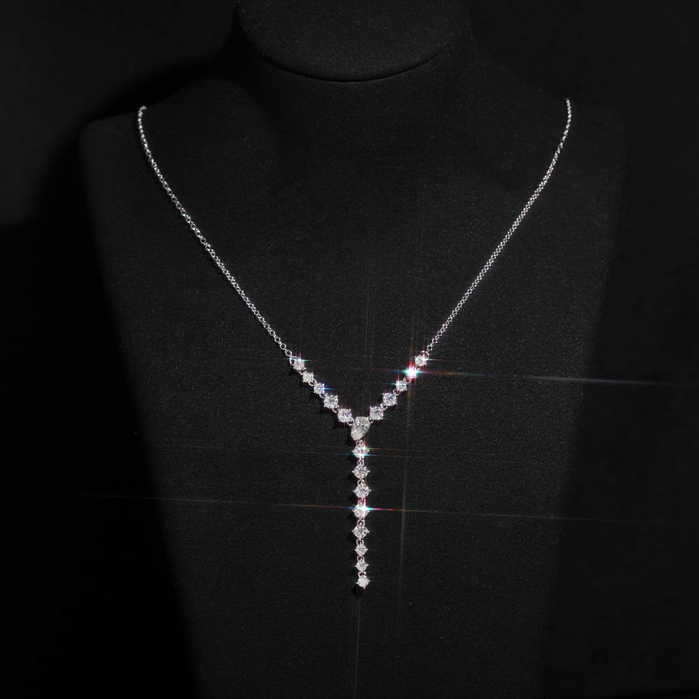 Zuanfa Fashion Moissanite Rosary Women Necklace