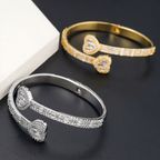 Heart Shape Hot Sale Hip Hop Moissanite Bracelet Bangle