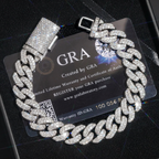 New Style Hip Hop Iced Out 13mm High Quality 925 Sterling Silver Cuban Link Bracelet