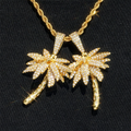 GRA Certificate Moissanite Palm Tree Pendant