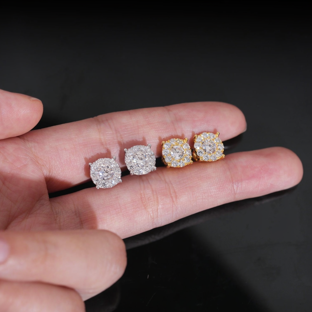 Zuanfa Luxury Iced Out Moissanite Earrings