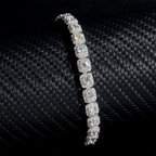 Iced Out 6MM Moissanite Cluster Tennis Bracelet