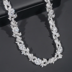 Top Quality Pass Diamond Tester Silver Gold Plated 15MM Cuban Link Chain