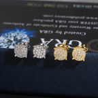 Hip Hop Iced Out Moissanite Stud Earrings