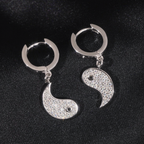 Tai Ji Moissanite Hoop Earrings