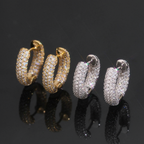 Hip Hop Moissanite Hoop Earrings
