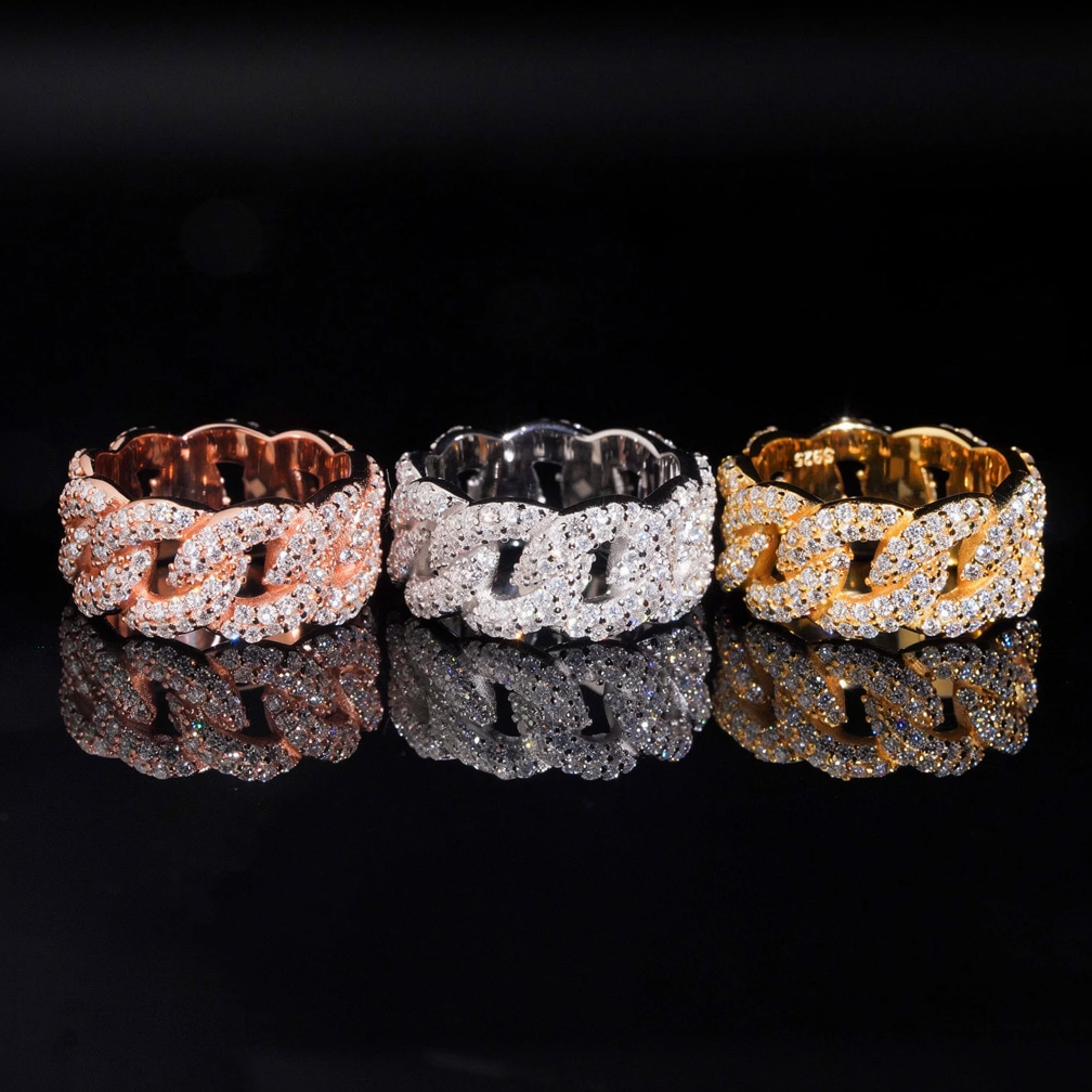 Hip Hop Iced Out Moissanite Eternity Ring