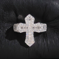 Unisex Baguette Moissanite Cross Ring