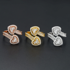 Iced Out Fashion Hip Hop High Quality Heart Moissanite Ring