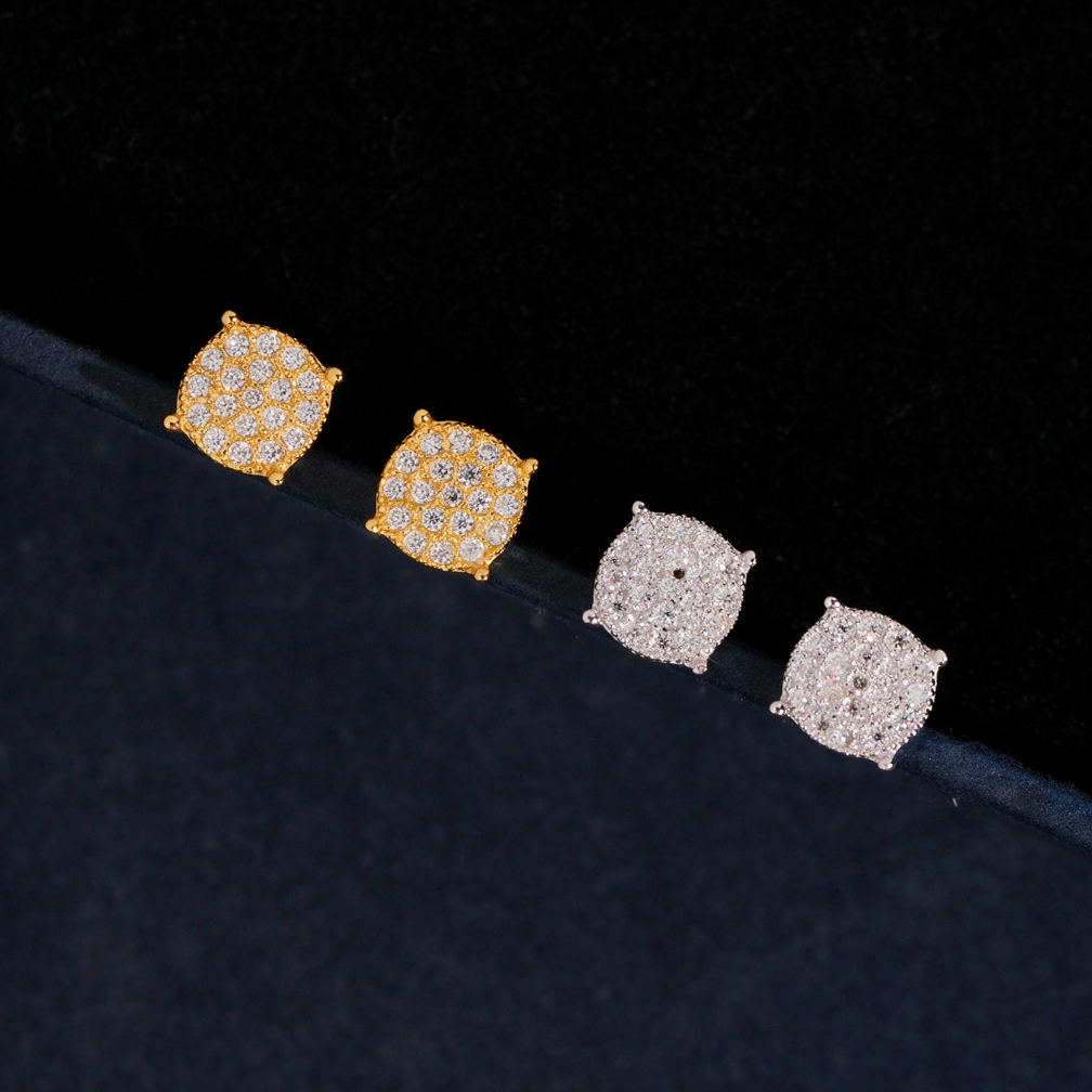 ZUANFA JEWELRY Moissanite Screw Back Stud Earrings