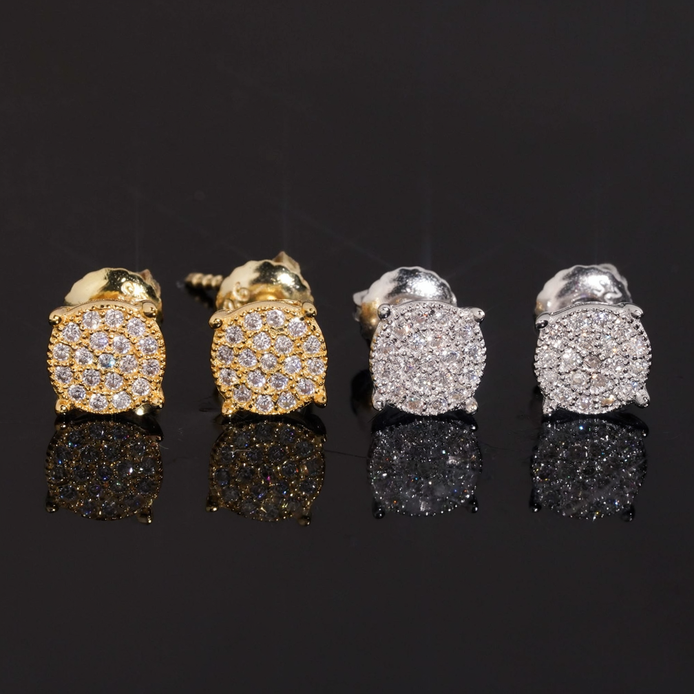 ZUANFA JEWELRY Moissanite Screw Back Stud Earrings
