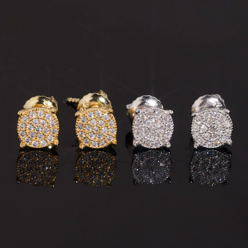 ZUANFA JEWELRY Moissanite Screw Back Stud Earrings