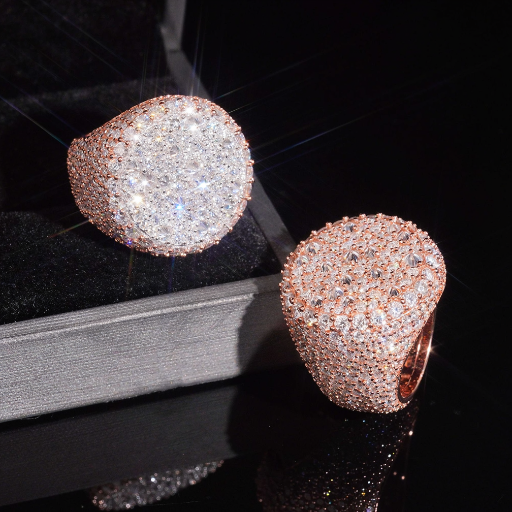 Upside Down Moissanite Hip Hop Ring